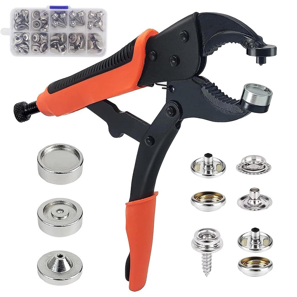 Snap Button Plier - Drukknoptang van roestvrij staal, verstelbare drukknopgereedschap,