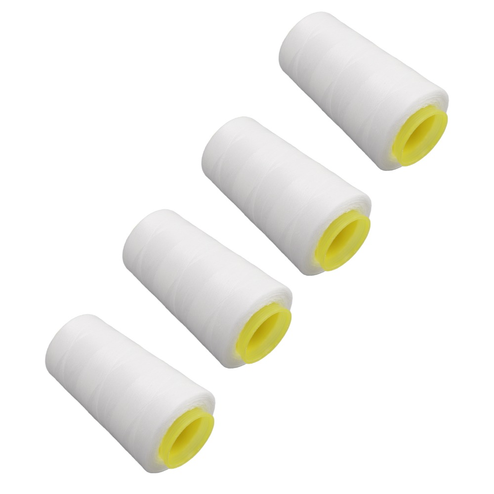 Serger Thread Cone - 4 stuks, elk 3000 yards, witte