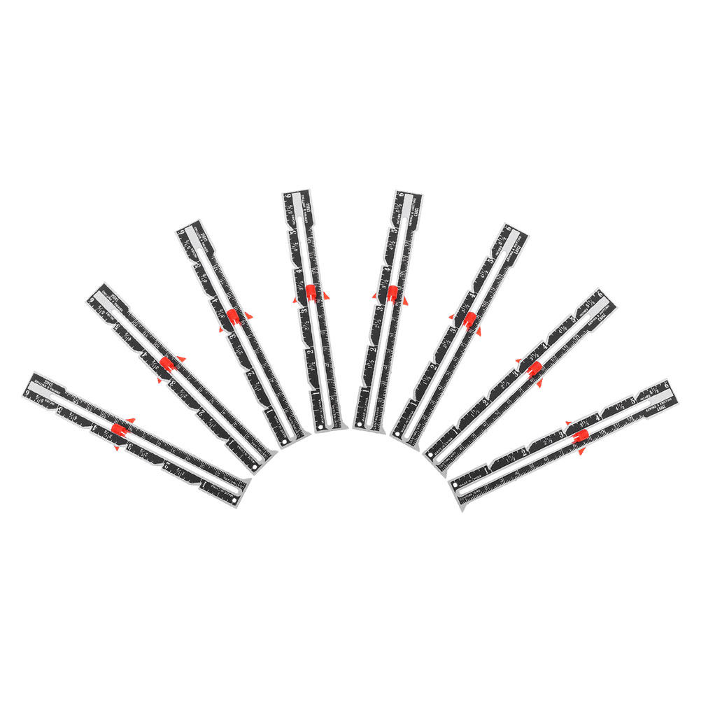 Sewing Gauge Ruler - 8-delige stoffen quiltliniaal schuifmeter set met