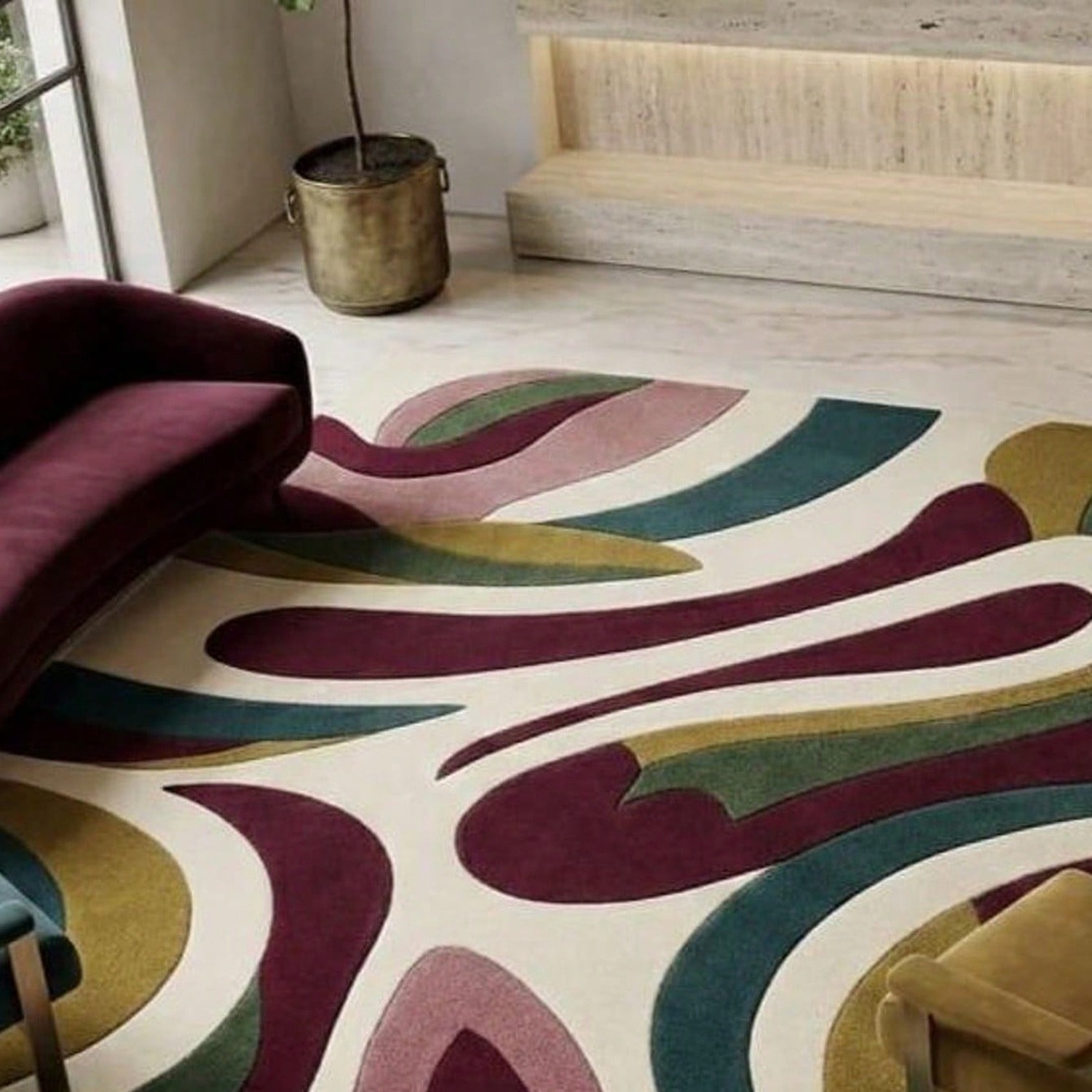 Century Textile & Sewing Supply Hours - Tapijt met abstract patroon, tapijt in