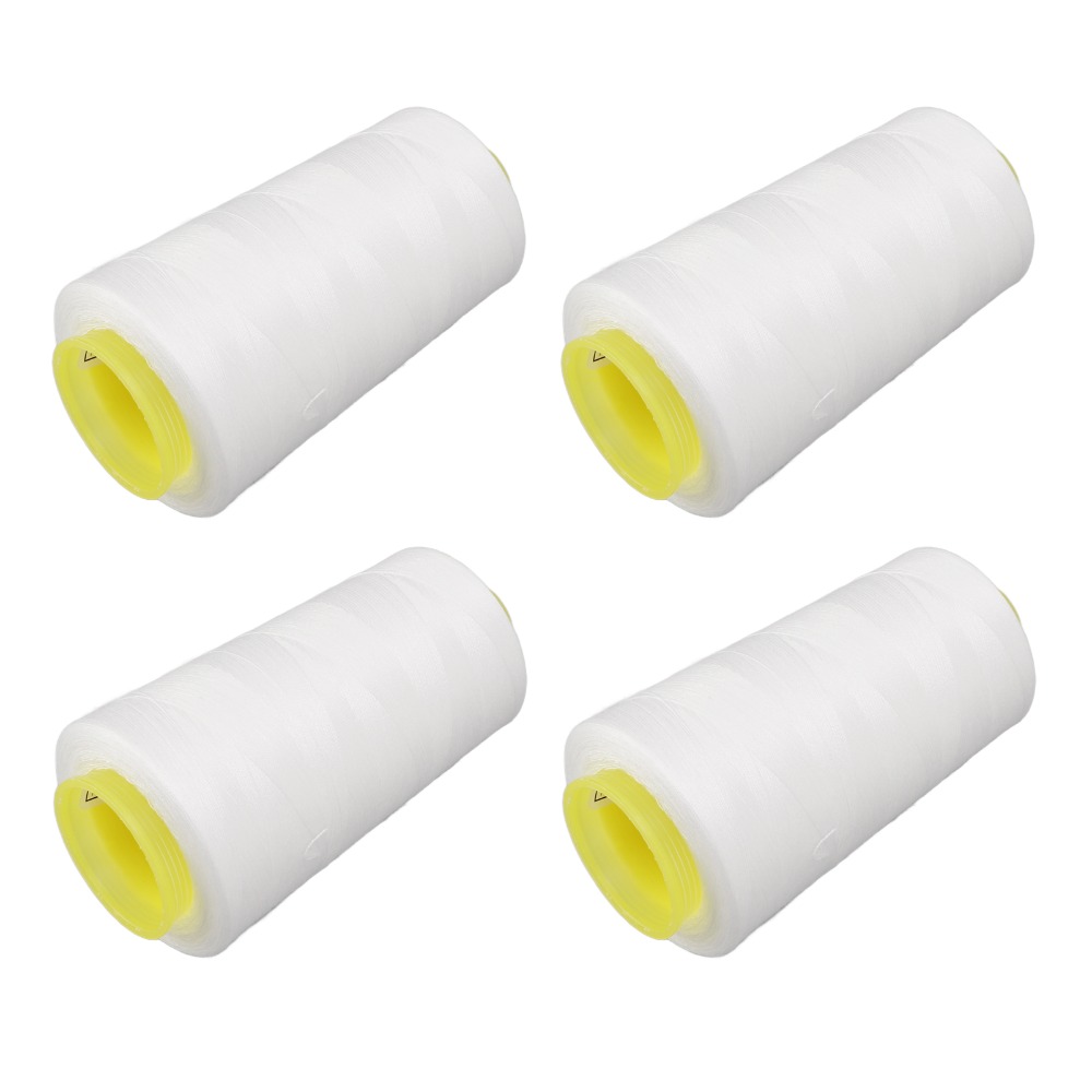 4 stuks, elk 3000 yards, witte - Serger Thread Cone recensie en prijs