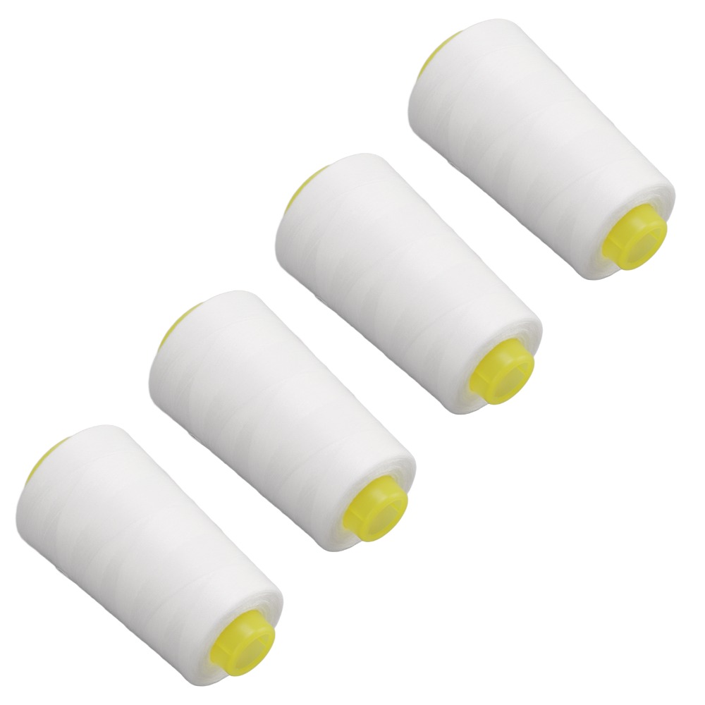 4 stuks, elk 3000 yards, witte - Serger Thread Cone recensie en prijs