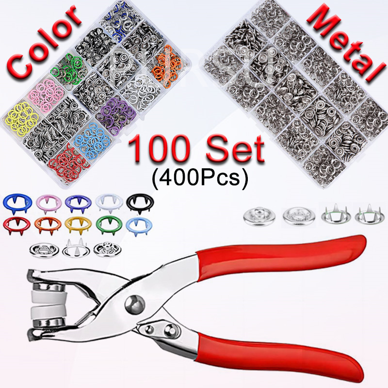 100 Sets Snap Tang Automatisch - Snap Button Plier recensie en prijs