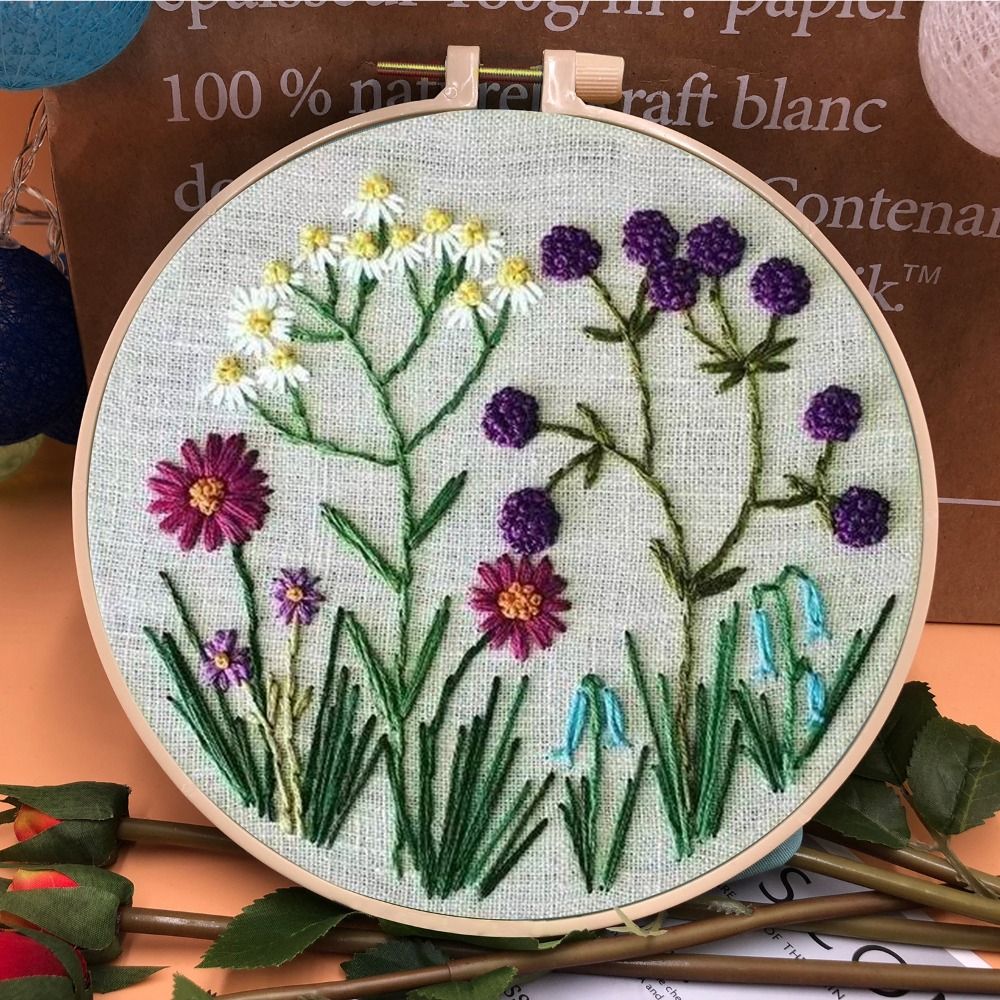 Bloemenpatroon DIY borduurpakk - Textile Sewing Patterns recensie en prijs