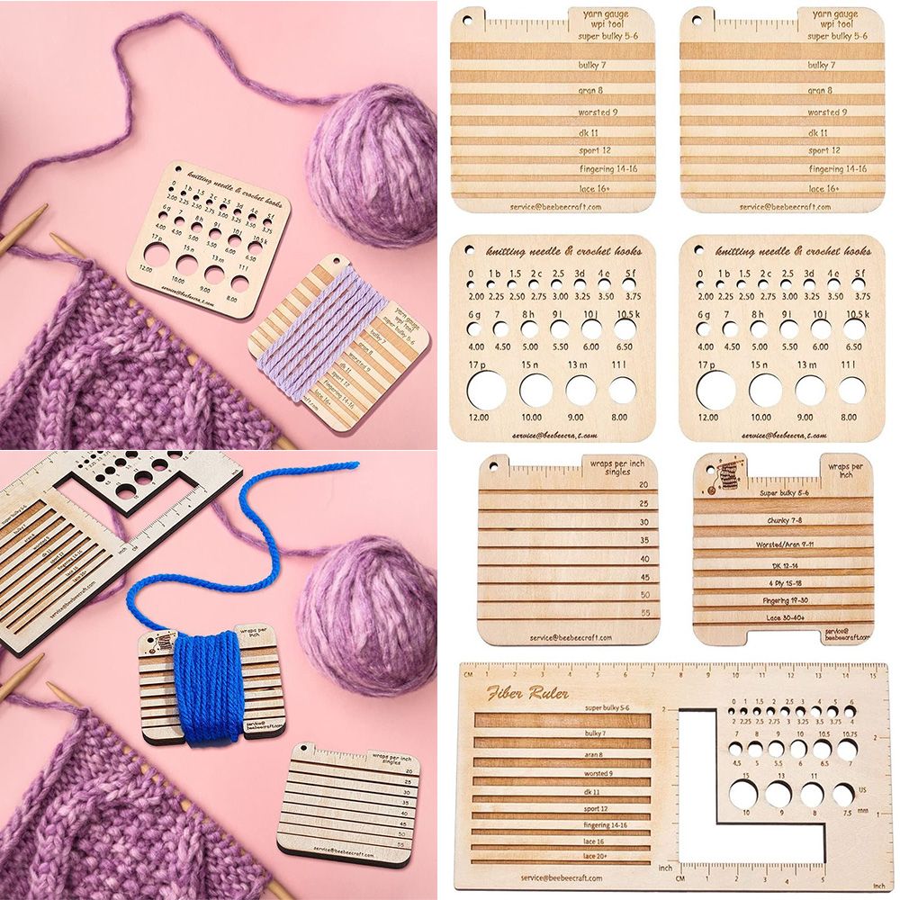 3/4 Stuks Hout Breien Naaldmet - Sewing Gauge Ruler recensie en prijs