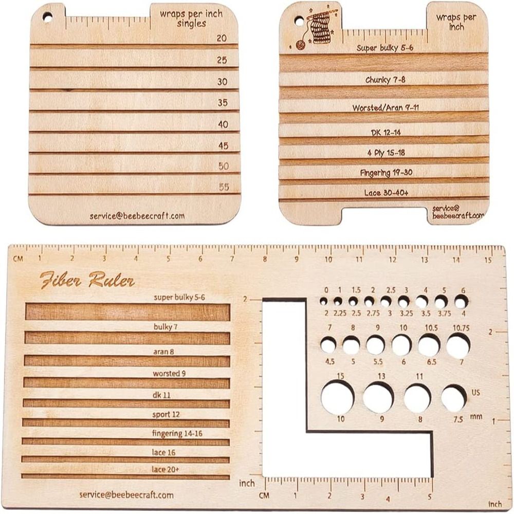 3/4 Stuks Hout Breien Naaldmet - Sewing Gauge Ruler recensie en prijs